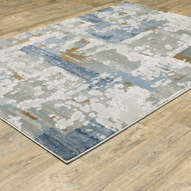 Oriental Weavers Easton 4518X Grey/ Blue Rug.
