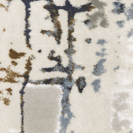 Oriental Weavers Easton 8111X Ivory/ Blue Rug.