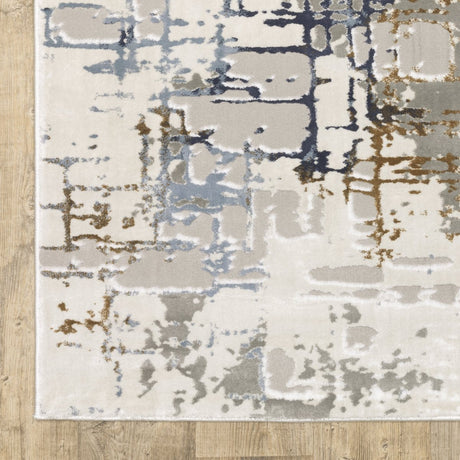 Oriental Weavers Easton 8111X Ivory/ Blue Rug.