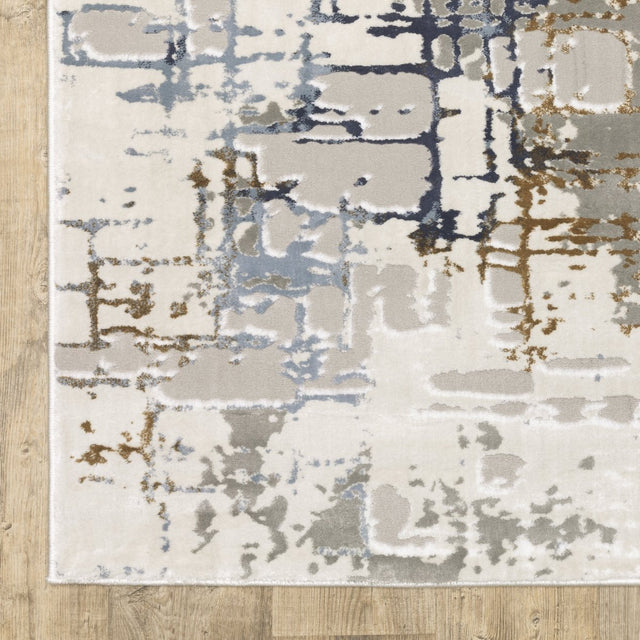 Oriental Weavers Easton 8111X Ivory/ Blue Rug.