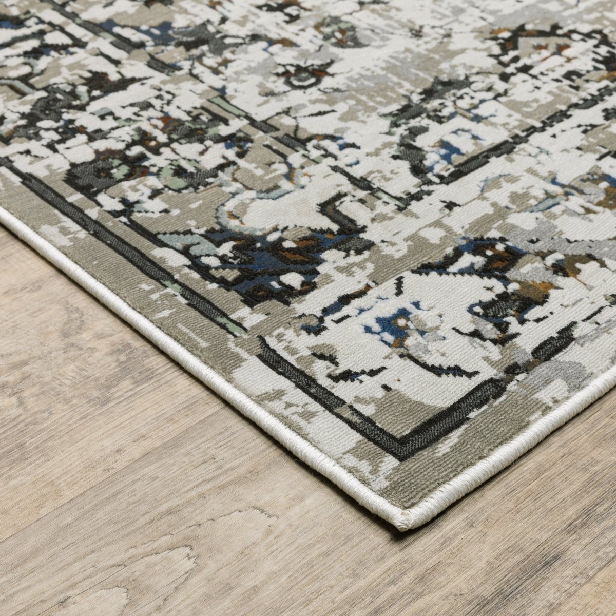 Oriental Weavers Gemini 1003E Charcoal/ Grey Rug.
