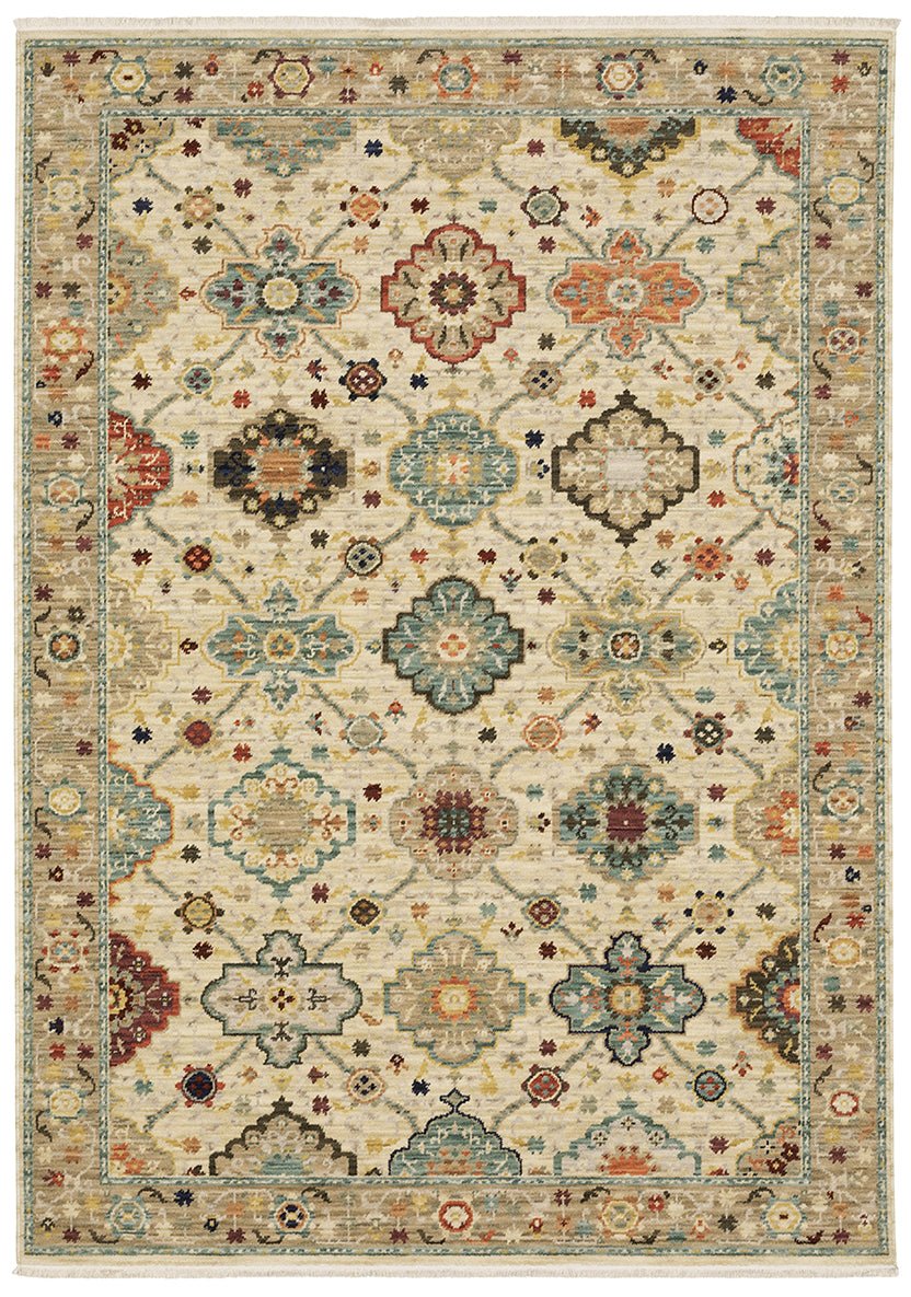 Oriental Weavers Lilihan 4601W Beige/ Multi Rug.