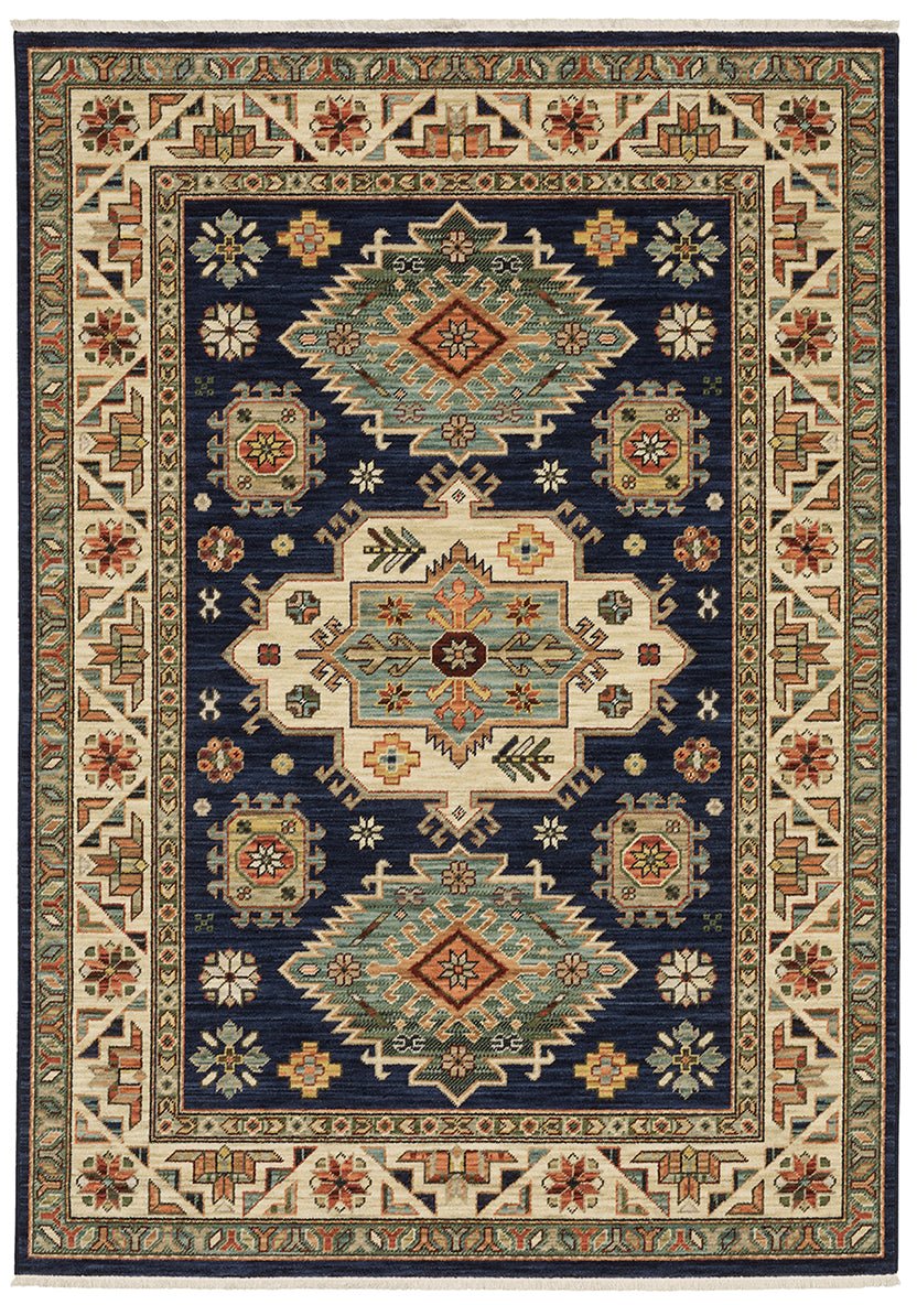 Oriental Weavers Lilihan 532B6 Navy/ Multi Rug.