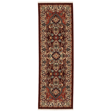 Oriental Weavers Lilihan 5502C Red/ Ivory Rug.