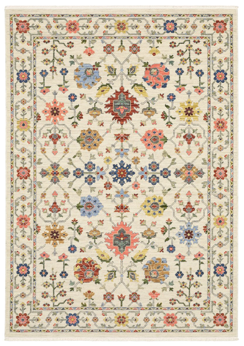 Oriental Weavers Lucca 093W1 Ivory/ Multi Rug.