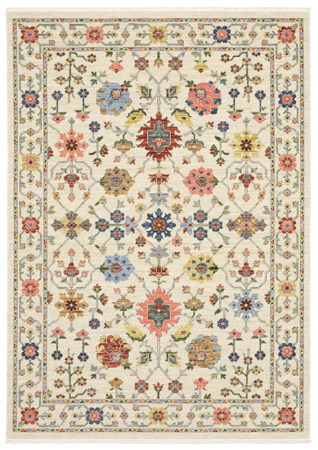 Oriental Weavers Lucca 093W1 Ivory/ Multi Rug.