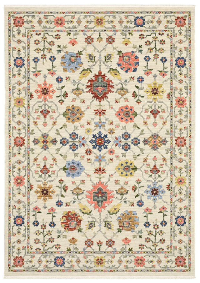 Oriental Weavers Lucca 093W1 Ivory/ Multi Rug.