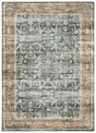 Oriental Weavers Machine Washable Charleston Cha06 Blue/ Rust Rug.