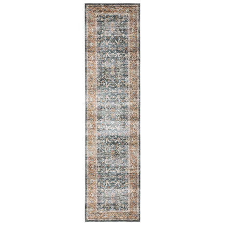 Oriental Weavers Machine Washable Charleston Cha06 Blue/ Rust Rug.