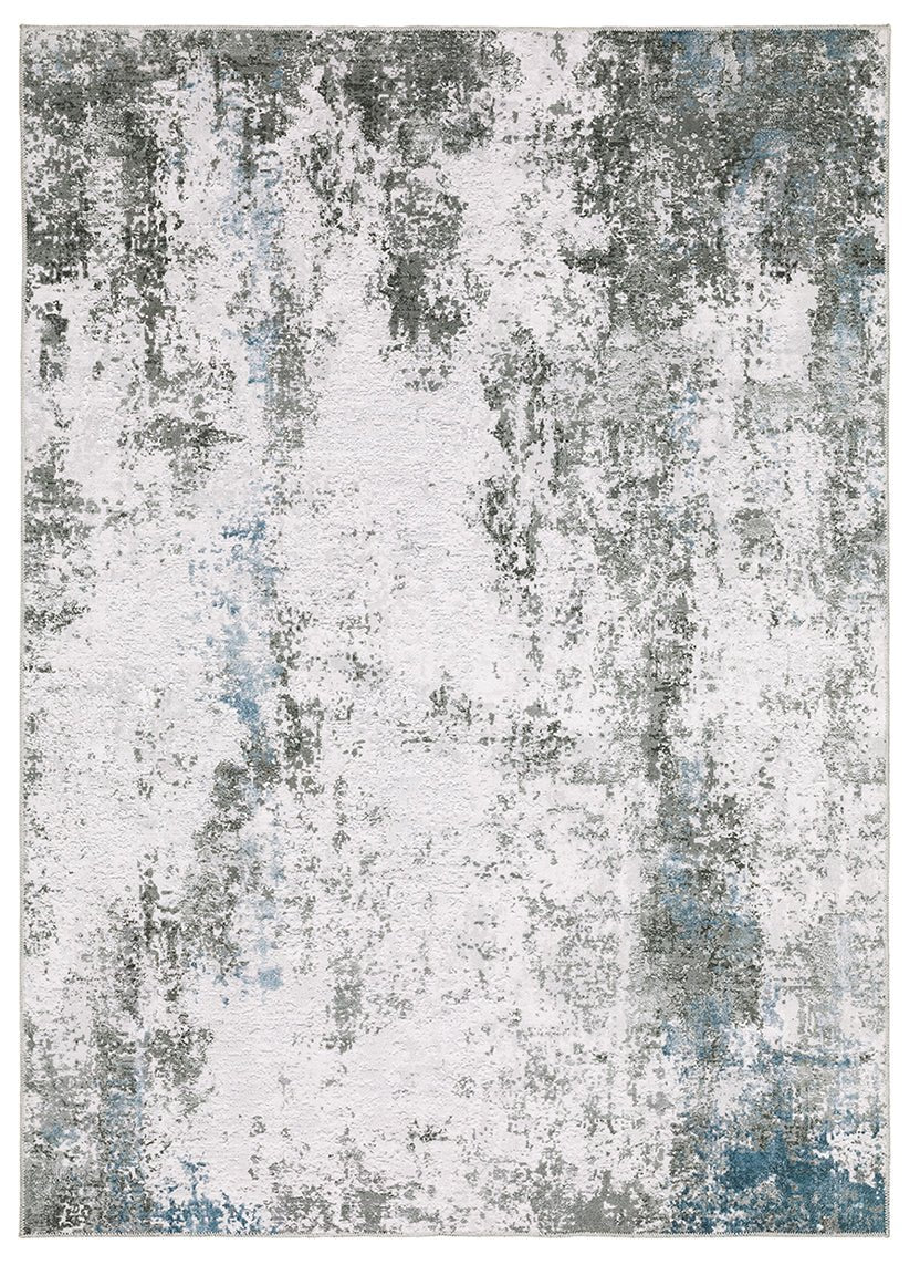 Oriental Weavers Machine Washable Malibu Mal02 Ivory/ Grey Rug.