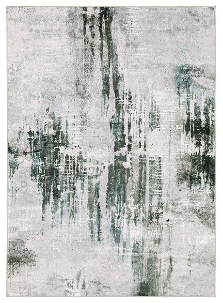 Oriental Weavers Machine Washable Malibu Mal03 Grey/ Multi Rug.