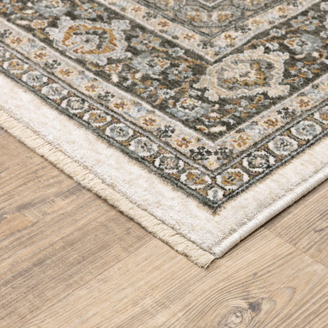 Oriental Weavers Maharaja 2061N Ivory/ Charcoal Rug.