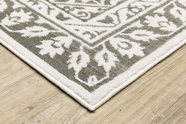 Oriental Weavers Montecito 1101W Grey/ White Rug.