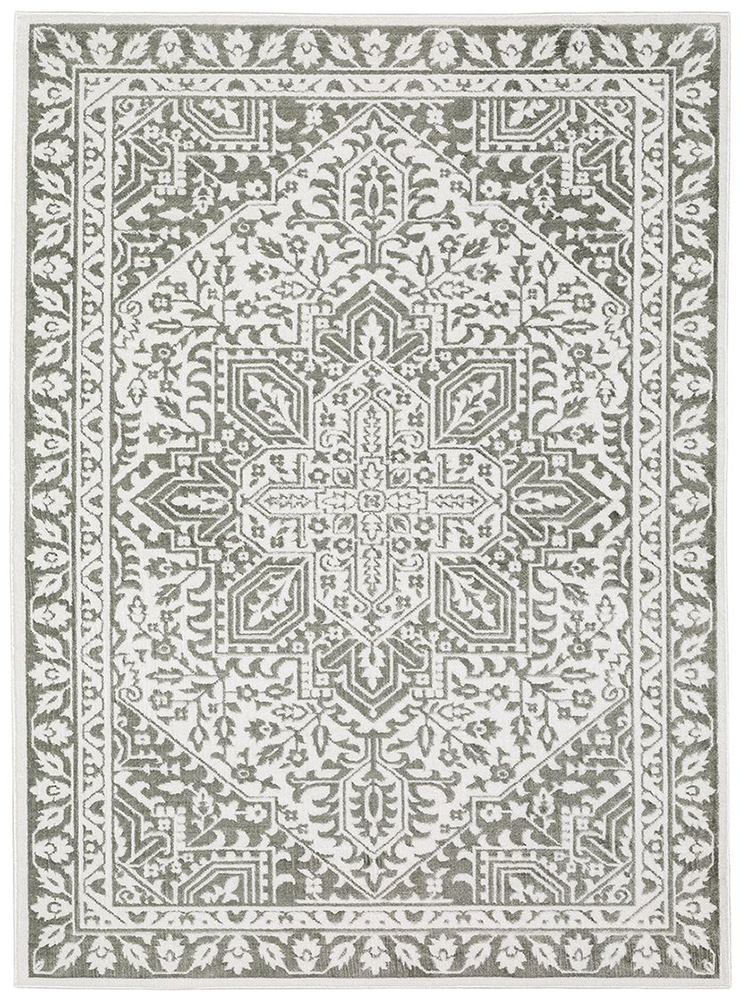 Oriental Weavers Montecito 1101W Grey/ White Rug.