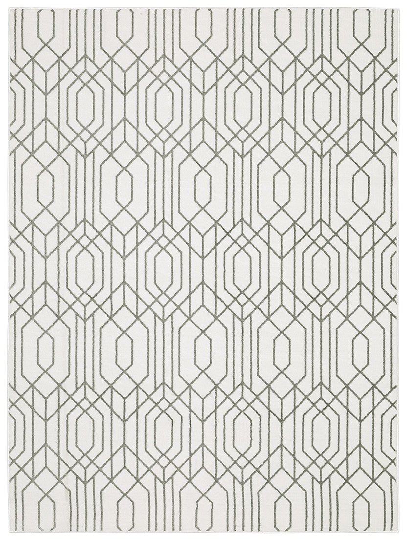 Oriental Weavers Montecito 4158W White/ Grey Rug.