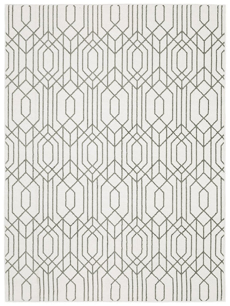 Oriental Weavers Montecito 4158W White/ Grey Rug.