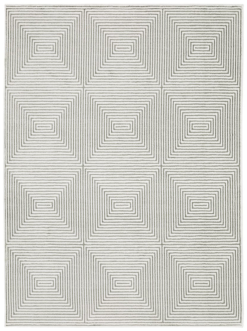 Oriental Weavers Montecito 8111W Grey/ White Rug.
