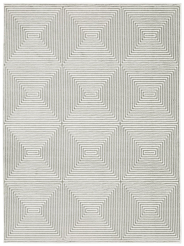 Oriental Weavers Montecito 8111W Grey/ White Rug.