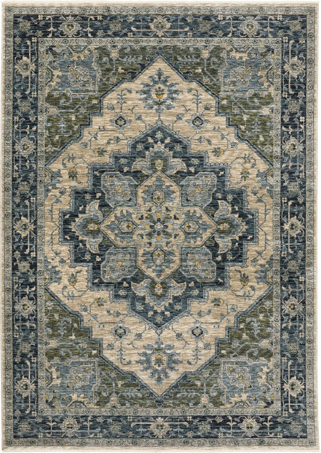 Oriental Weavers Sphinx Aberdeen 051G1 Blue/ Beige Rugs.