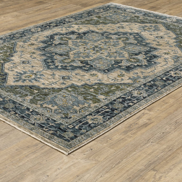 Oriental Weavers Sphinx Aberdeen 051G1 Blue/ Beige Rugs.