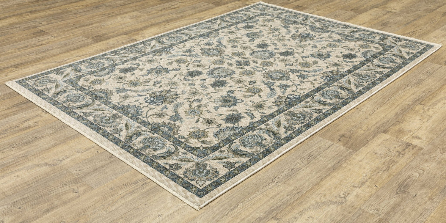 Oriental Weavers Sphinx Aberdeen 070I1 Beige/ Blue Rug - Oriental Weavers Sphinx - a070i1060092st