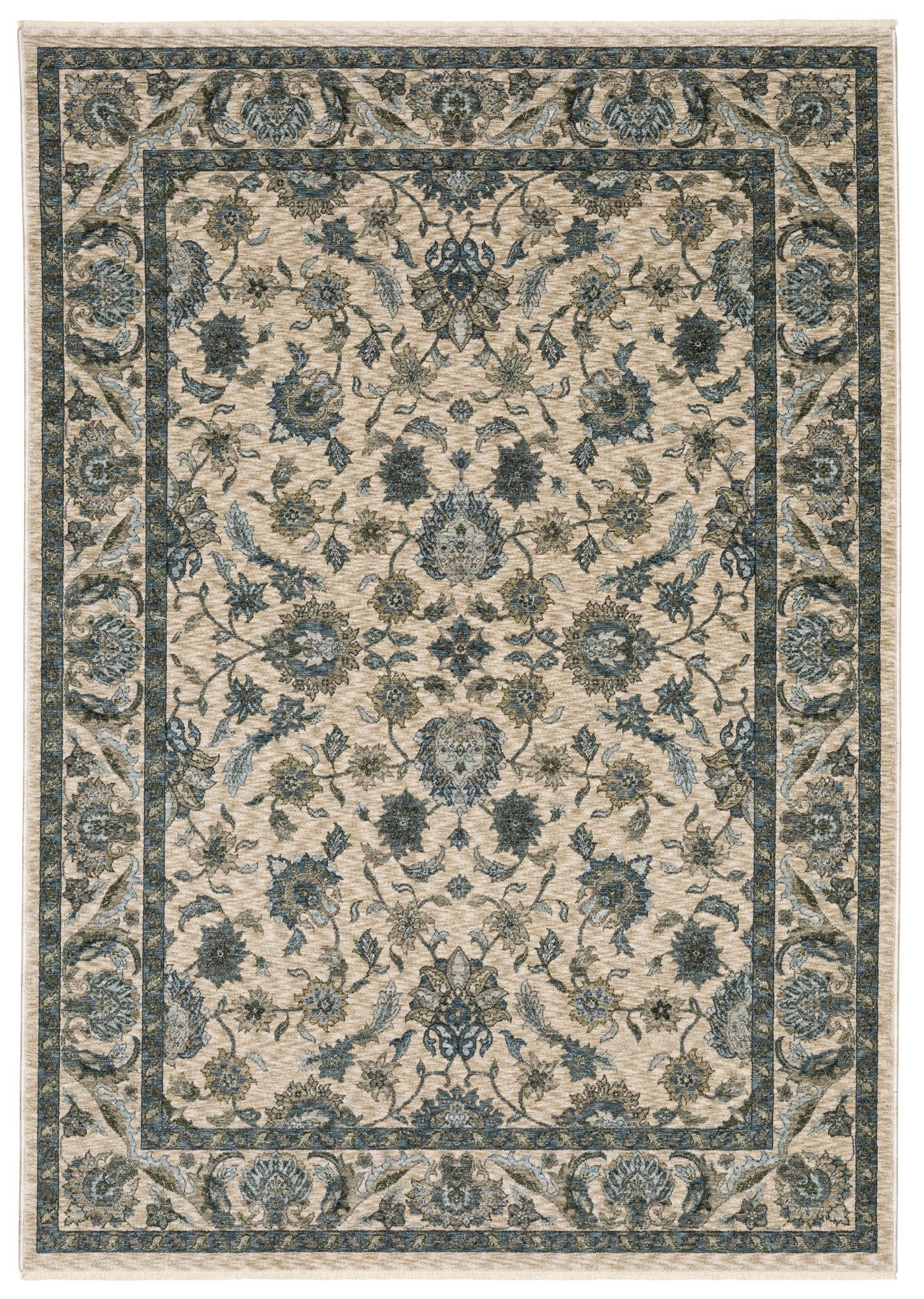 Oriental Weavers Sphinx Aberdeen 070I1 Beige/ Blue Rug - Oriental Weavers Sphinx - a070i1060092st
