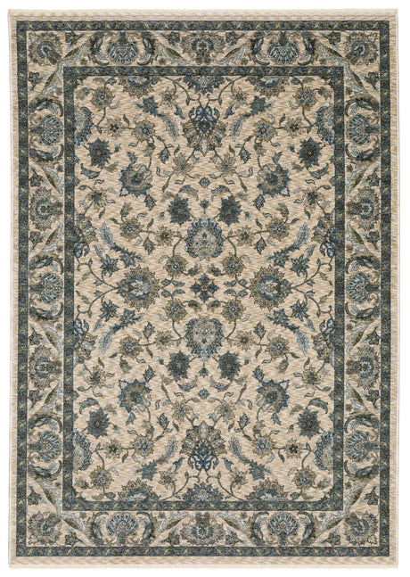 Oriental Weavers Sphinx Aberdeen 070I1 Beige/ Blue Rug - Oriental Weavers Sphinx - a070i1060092st