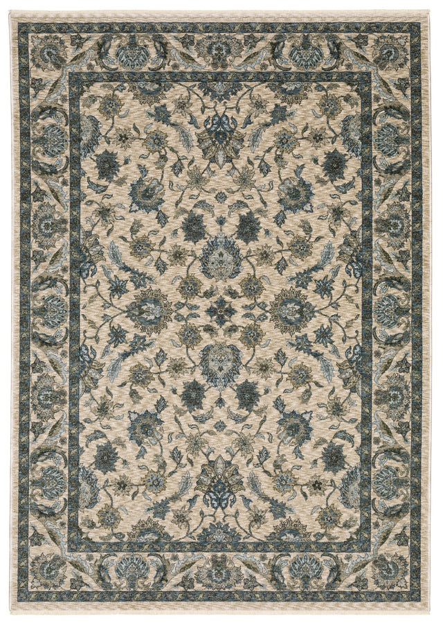 Oriental Weavers Sphinx Aberdeen 070I1 Beige/ Blue Rug - Oriental Weavers Sphinx - a070i1060092st