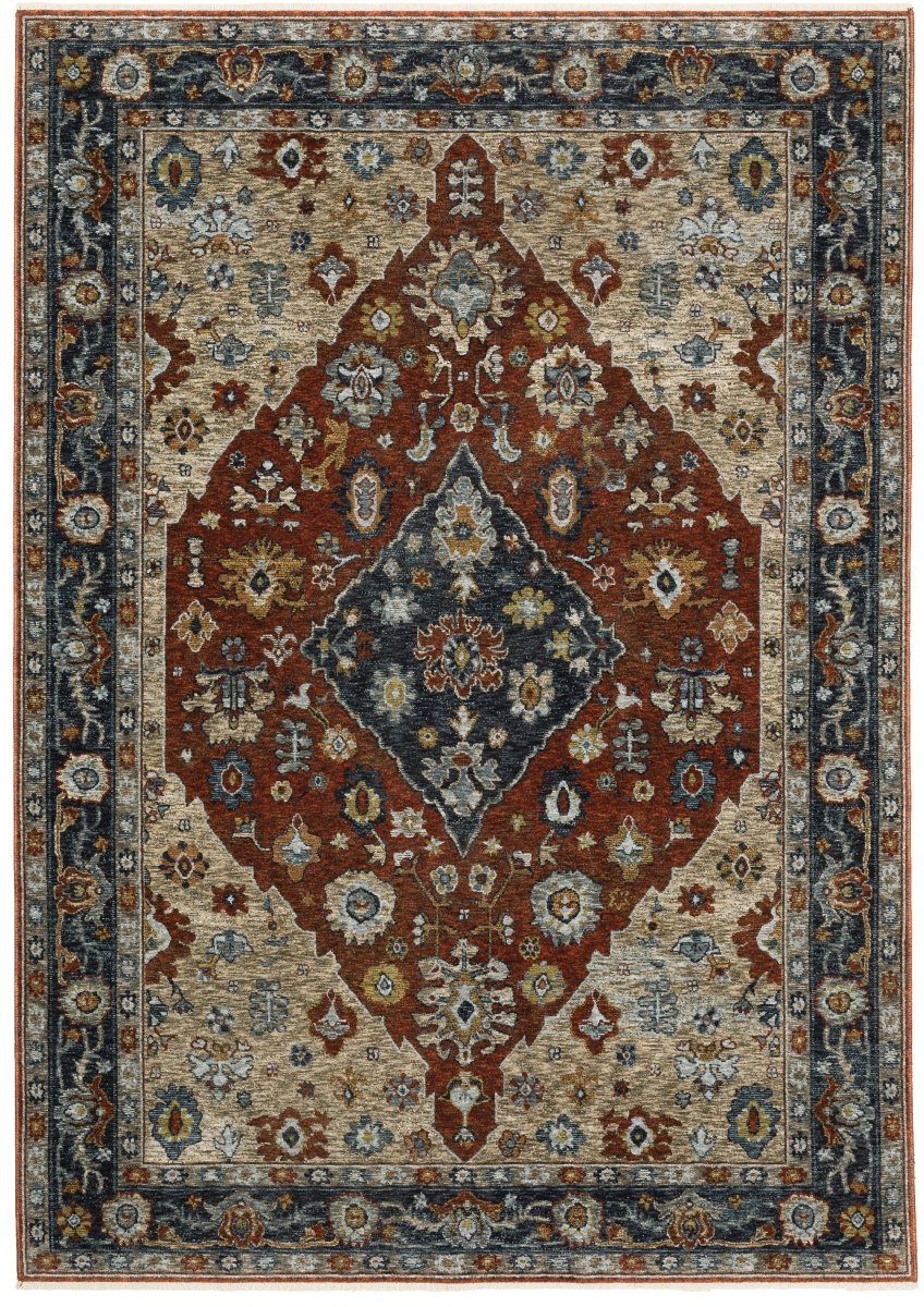 Oriental Weavers Sphinx Aberdeen 1143H Red/ Blue Rugs.