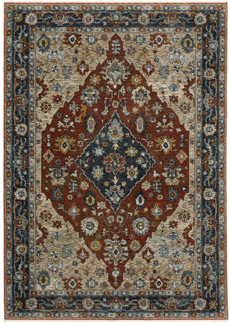 Oriental Weavers Sphinx Aberdeen 1143H Red/ Blue Rugs.