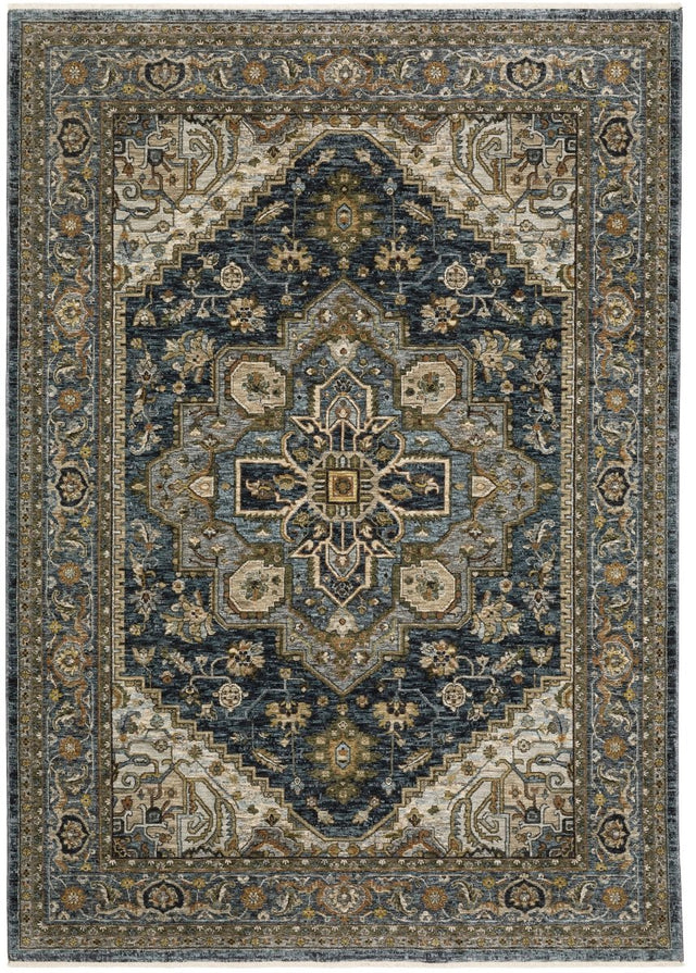 Oriental Weavers Sphinx Aberdeen 1144Q Blue/ Blue Rugs.