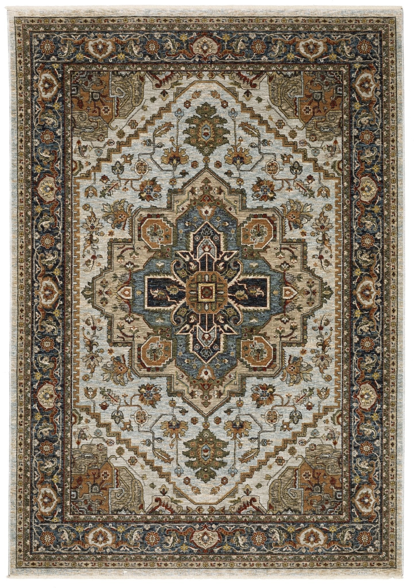 Oriental Weavers Sphinx Aberdeen 1144W Ivory/ Blue Rugs - Oriental Weavers Sphinx - a1144w060092st