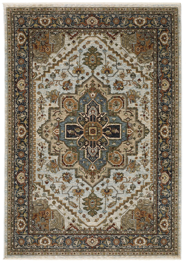 Oriental Weavers Sphinx Aberdeen 1144W Ivory/ Blue Rugs - Oriental Weavers Sphinx - a1144w060092st