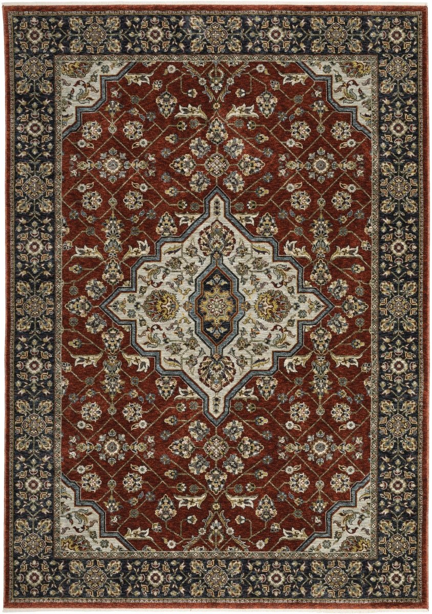 Oriental Weavers Sphinx Aberdeen 4151R Red/ Blue Rugs.