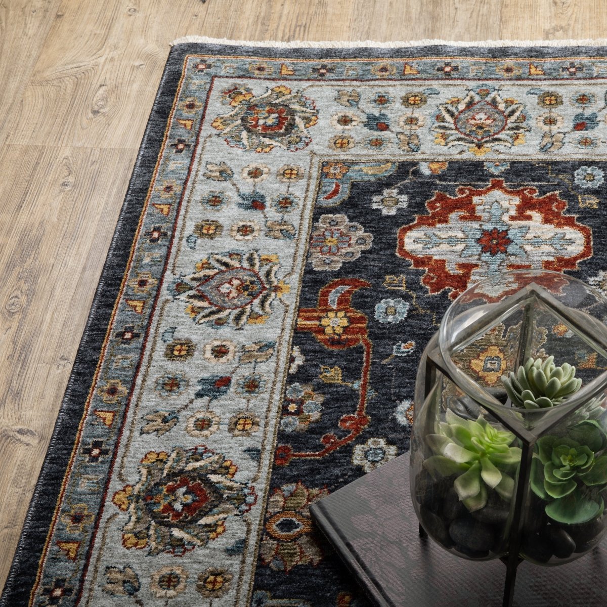 Oriental Weavers Sphinx Aberdeen 561B1 Blue/ Multi Rugs.