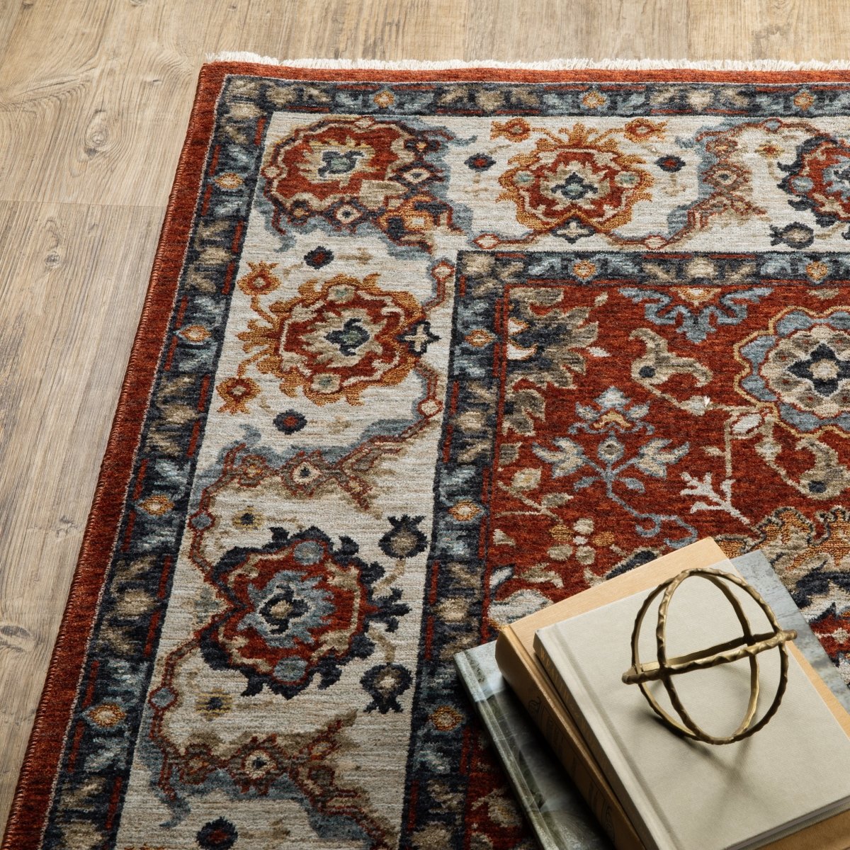 Oriental Weavers Sphinx Aberdeen 562R1 Red/ Ivory Rugs.