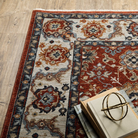 Oriental Weavers Sphinx Aberdeen 562R1 Red/ Ivory Rugs.