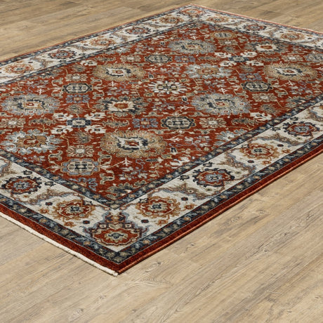 Oriental Weavers Sphinx Aberdeen 562R1 Red/ Ivory Rugs.