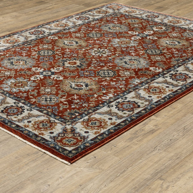 Oriental Weavers Sphinx Aberdeen 562R1 Red/ Ivory Rugs.