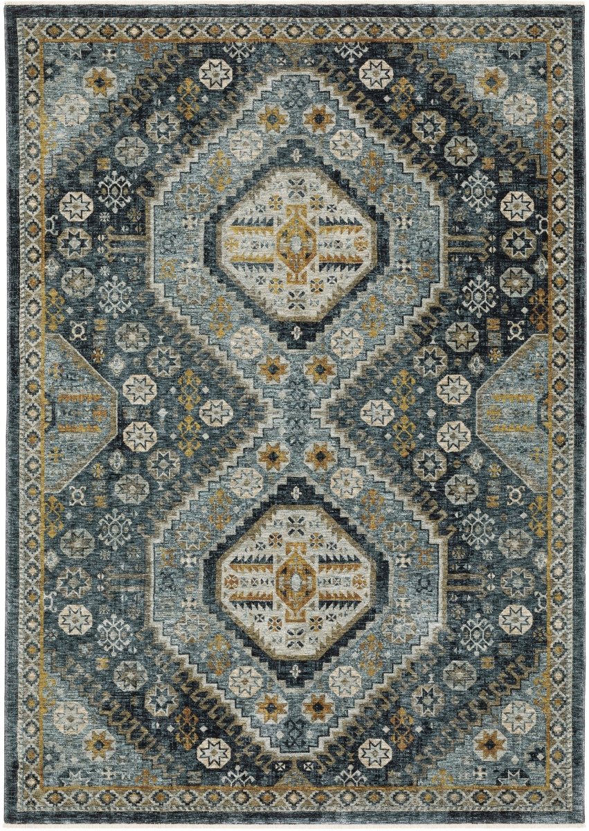 Oriental Weavers Sphinx Aberdeen 7150B Blue/ Gold Rugs.