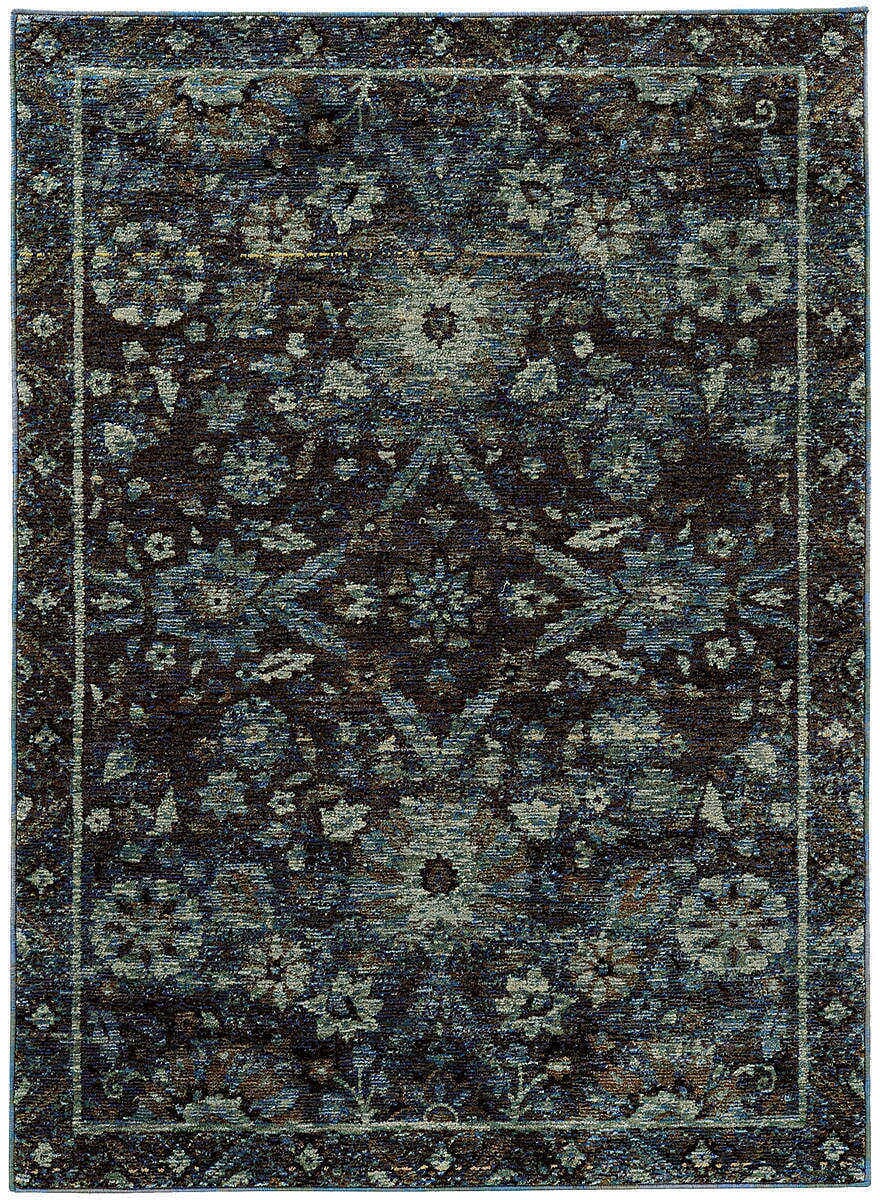 Oriental Weavers Sphinx Andorra 7124A Navy / Blue Rugs.