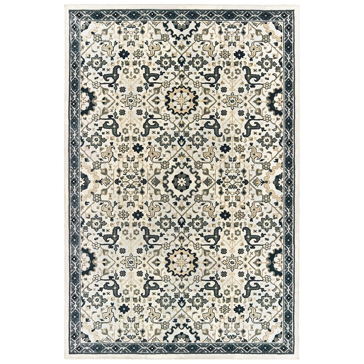 Oriental Weavers Sphinx Bowen 73J Ivory / Navy Rugs.