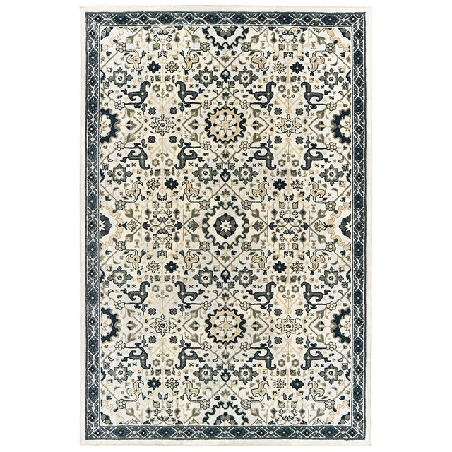 Oriental Weavers Sphinx Bowen 73J Ivory / Navy Rugs.