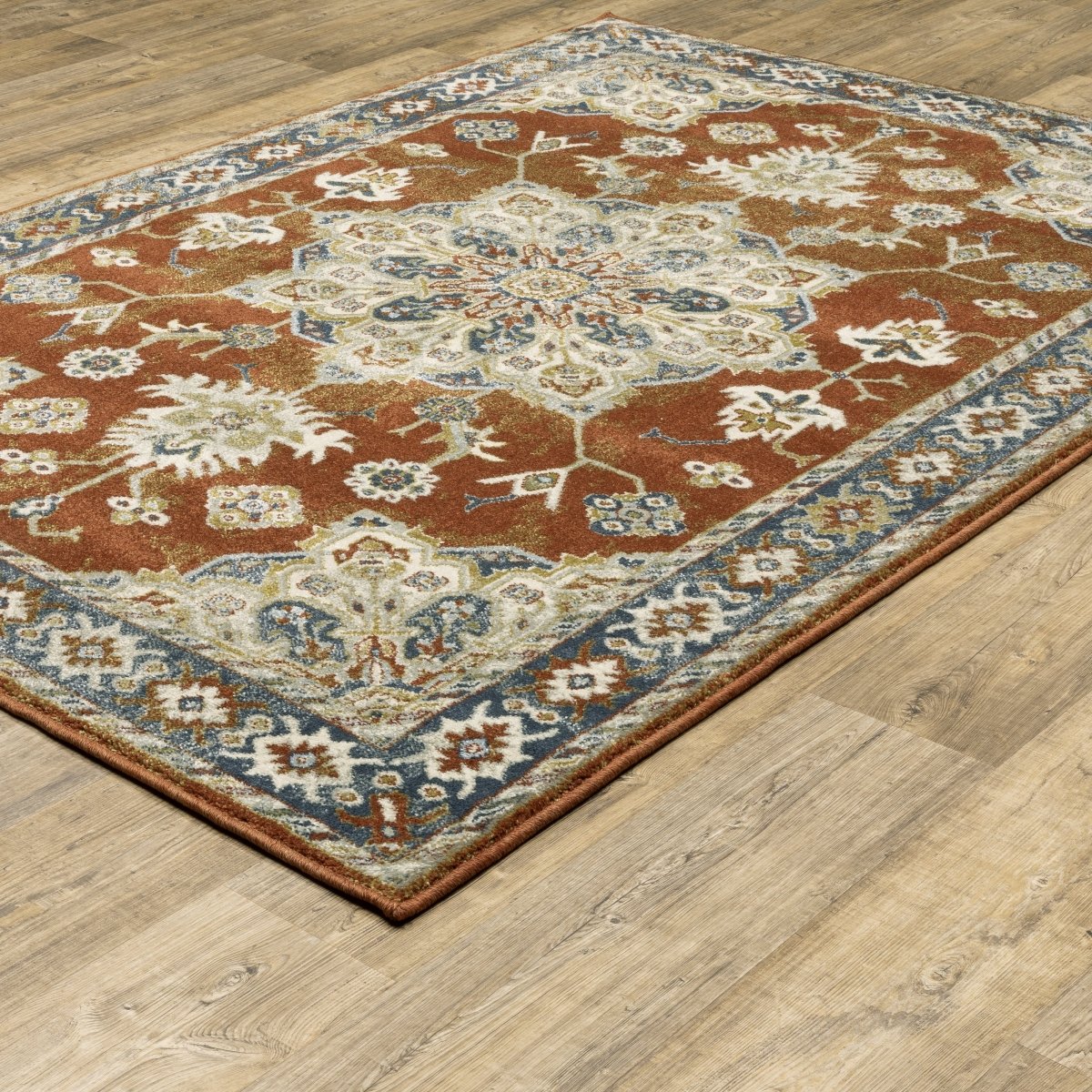 Oriental Weavers Sphinx Branson Br04A Rust/ Beige Rugs.