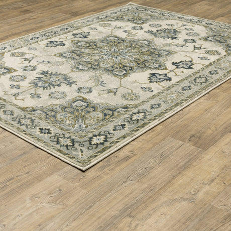 Oriental Weavers Sphinx Branson Br04B Ivory/ Blue Rugs.