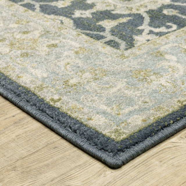 Oriental Weavers Sphinx Branson Br05A Blue/ Ivory Rugs.