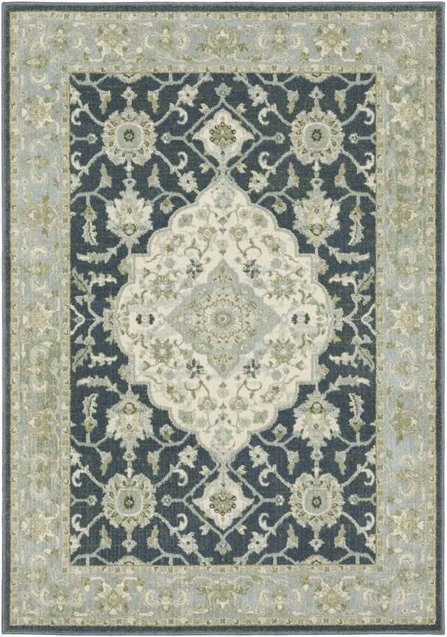 Oriental Weavers Sphinx Branson Br05A Blue/ Ivory Rugs.