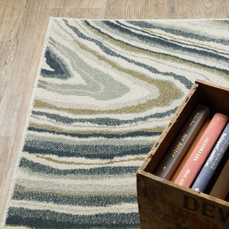 Oriental Weavers Sphinx Branson Br07A Ivory/ Blue Rugs.