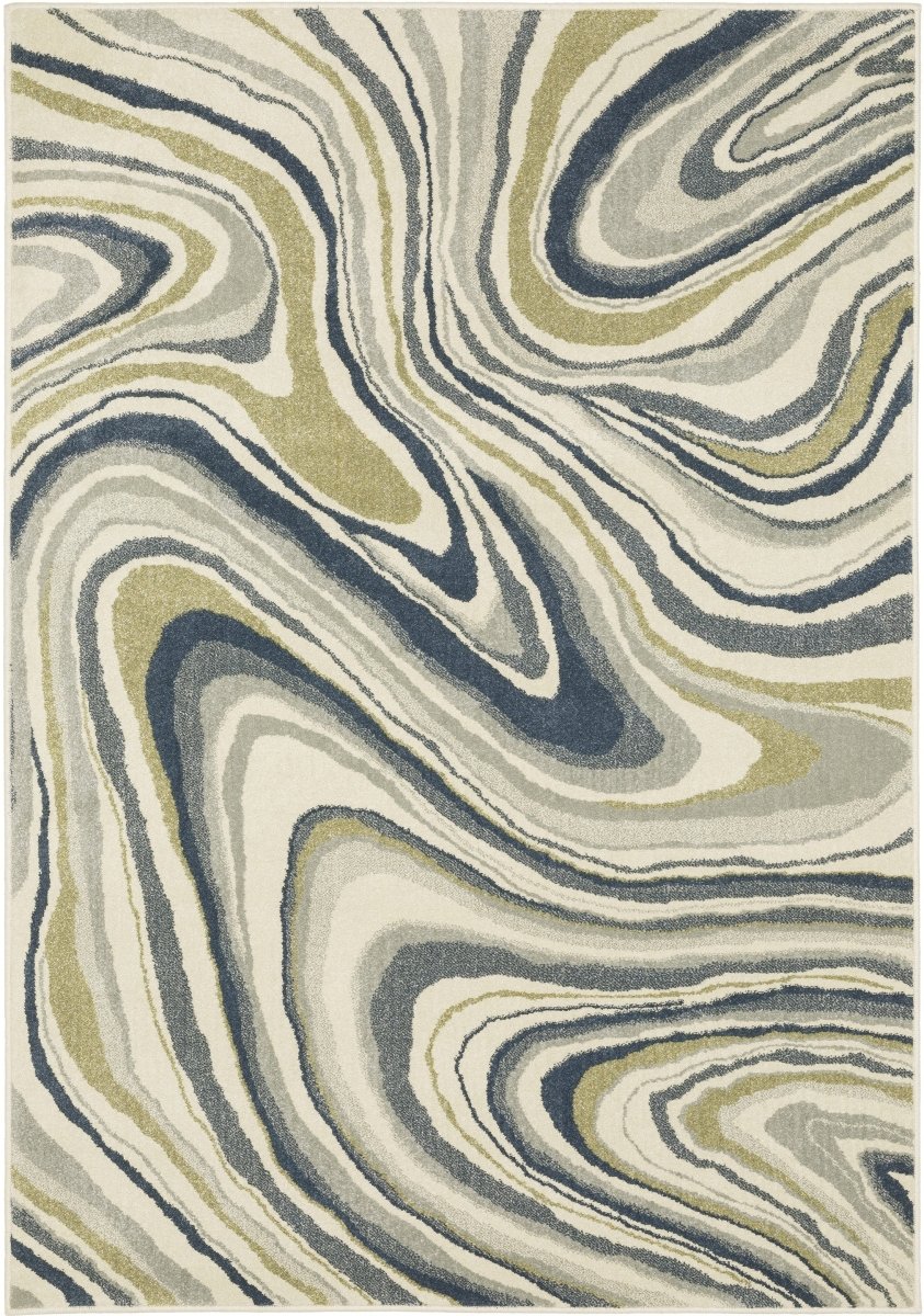 Oriental Weavers Sphinx Branson Br07A Ivory/ Blue Rugs.