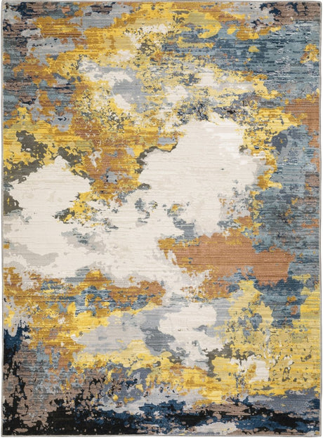 Oriental Weavers Sphinx Caravan 530V8 Yellow/ Blue Rugs.